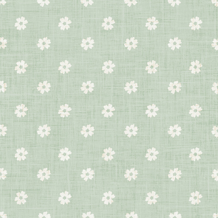 Farmyard Flower Dot Green