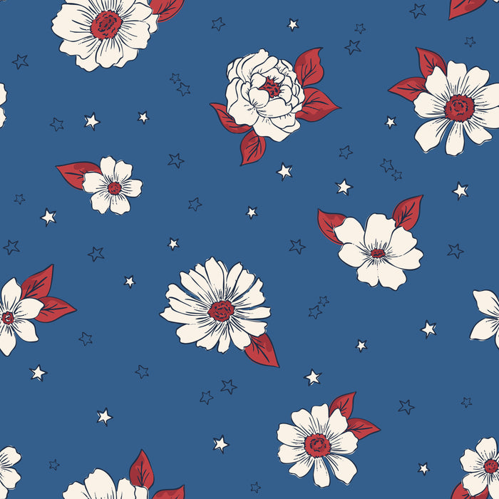 Firecracker Blooms Dark Demin8