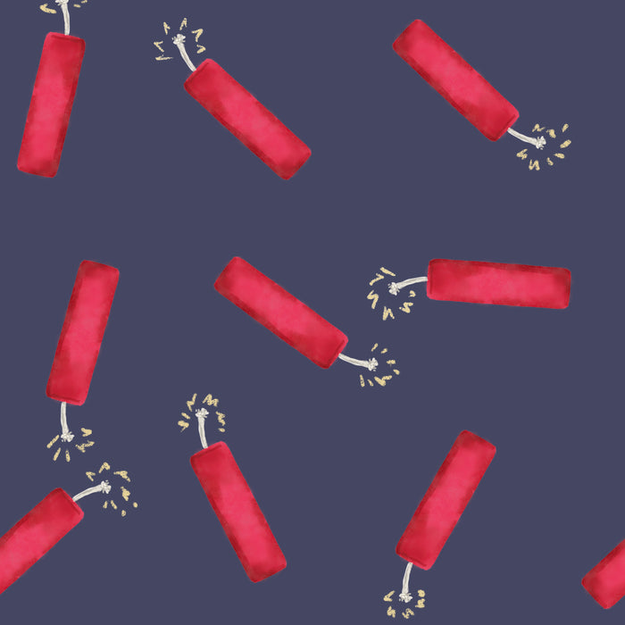 Firecrackers faded navy