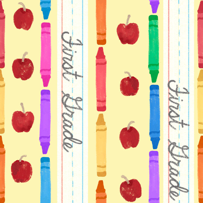 First grade stripe post it yellow