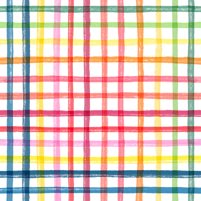 Fruitiful plaid white
