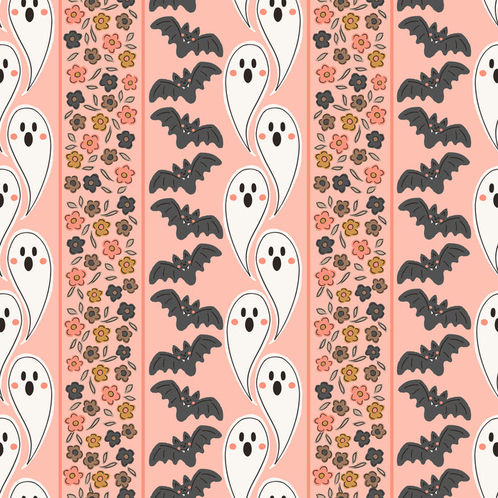 Ghost Bat Floral Stripes Peach-01