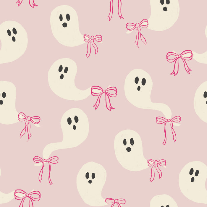 Ghosts with Bows Light Pink