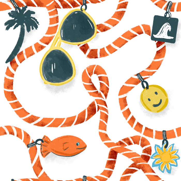 Harbour Hang- white orange lanyard rope