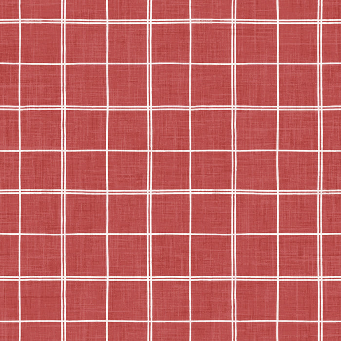 Holy Night Plaid Window Pane Red