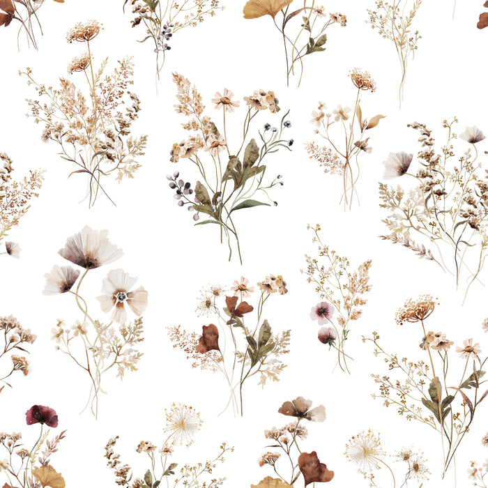 Vintage Florals on white