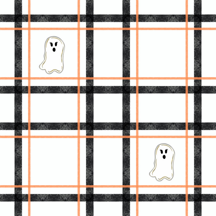 Halloween Plaid with Ghost