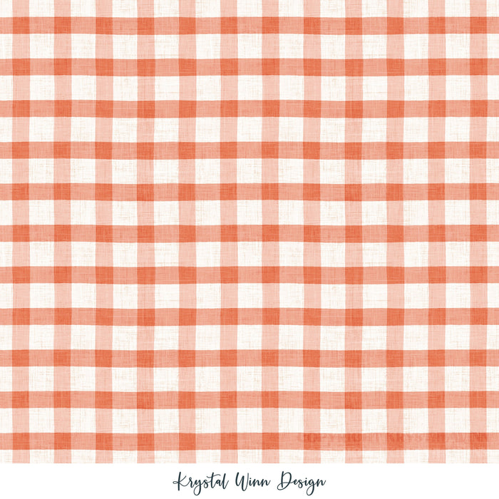 Apothecary Gingham Orange