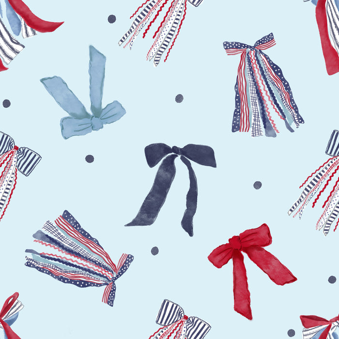 Liberty bow toss light blue