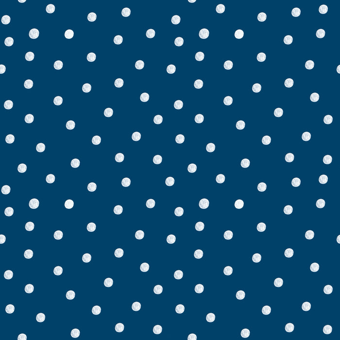 Navy polka dot