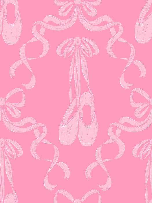 Pointe Shoe Ribbons Carnation Pink and Flushing Pink