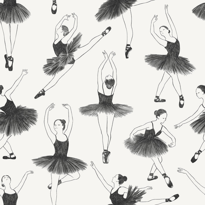 Prima Ballerina Sketches Charcoal Black and Creamy White