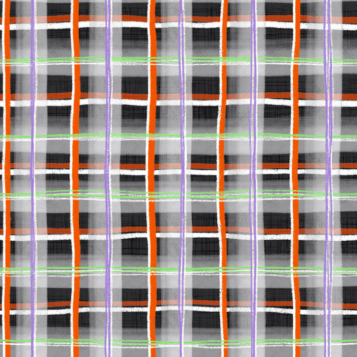 Pumpkin Patch  plaid midnight green purp orange