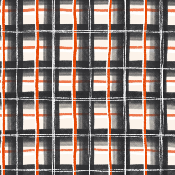 Pumpkin patch plaid ghost white jackolantern