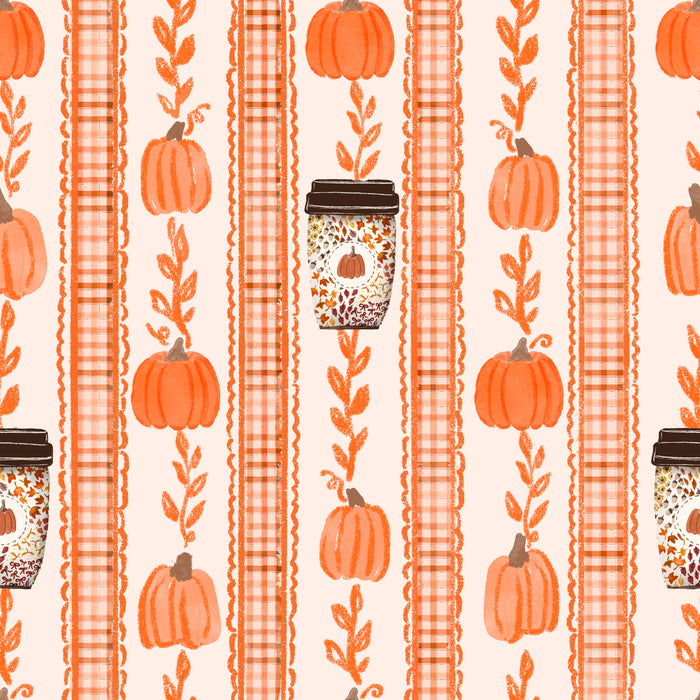 pumpkin spice ribbon stripe latte