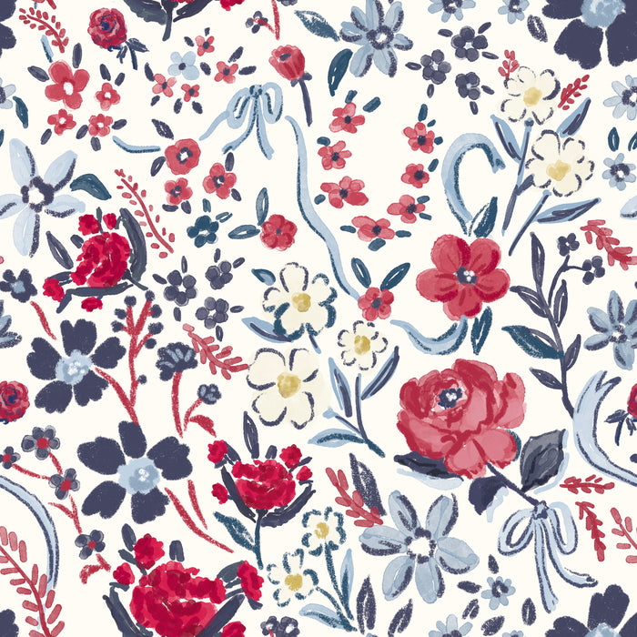Red white and bloom antique white