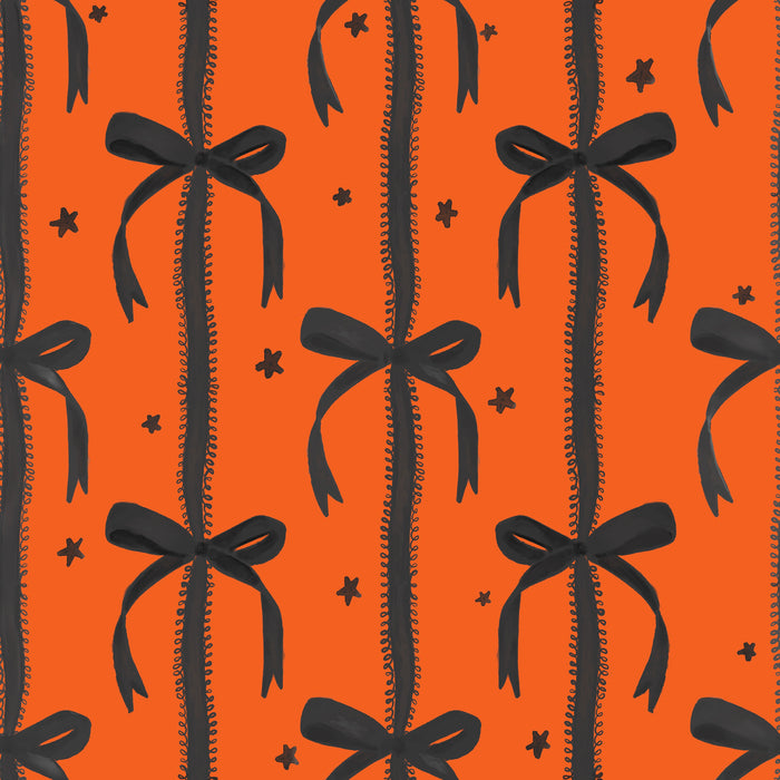 Ribbon bows jack-o-lantern
