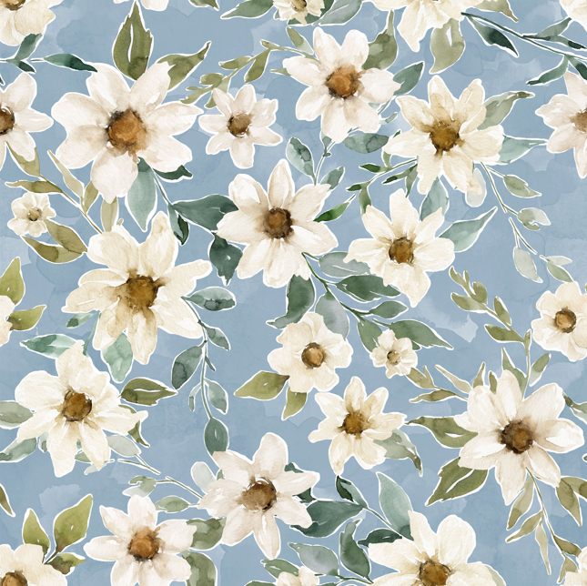 Something Blue Watercolor Florals