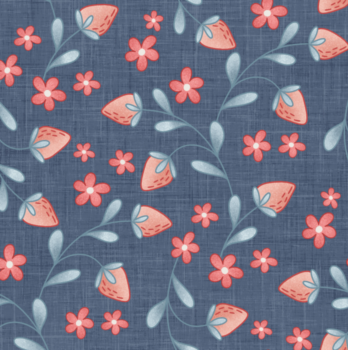 Yankee Doodle Strawberries Navy