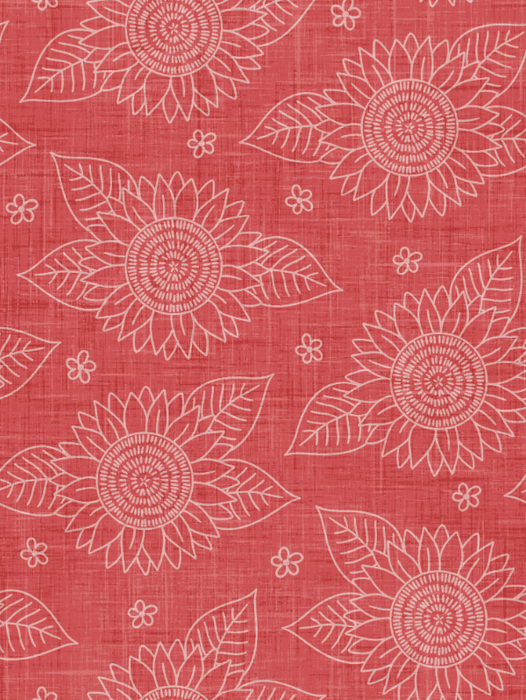 Yankee Doodle Sunflower Sketch Red
