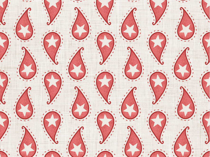 Yankee Doodle Paisley White