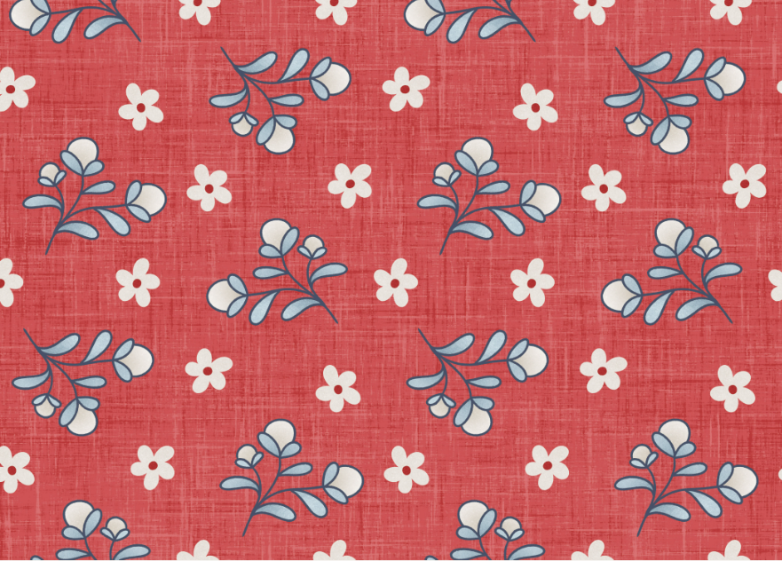 Yankee Doodle Country Floral Red