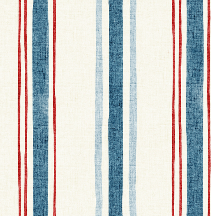 Vintage Red and Blue Ticking Stripes