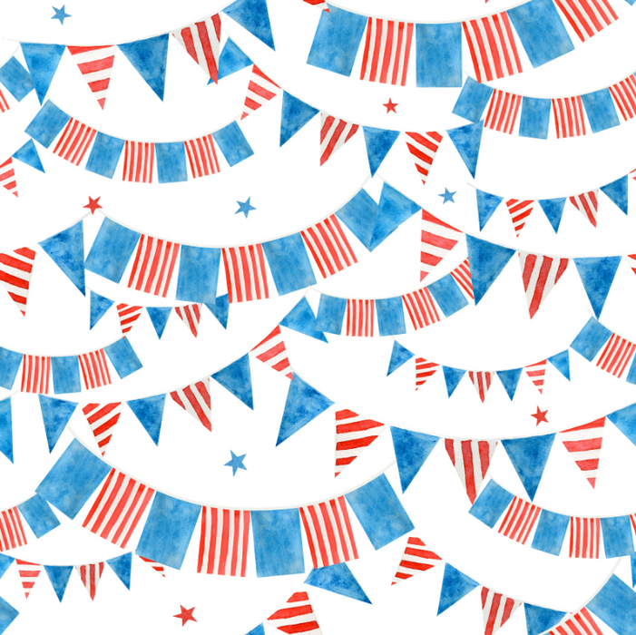 Fourth of July Party Bunting Flags