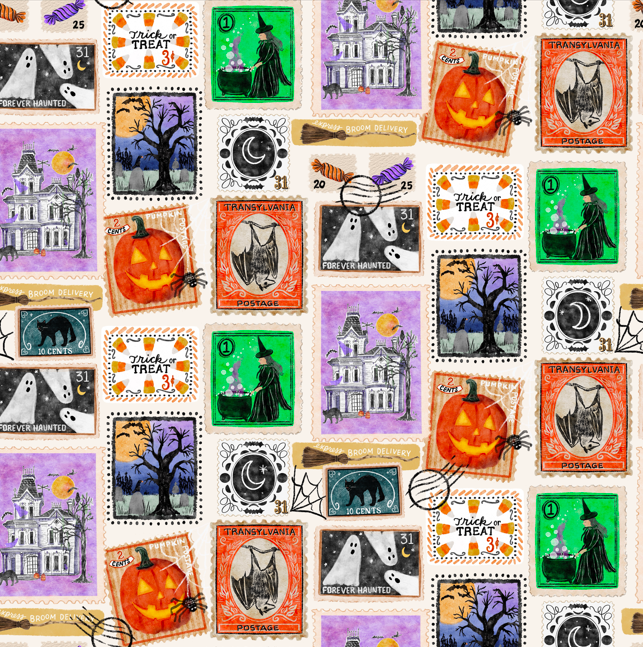 Trick or treat post - ghost white