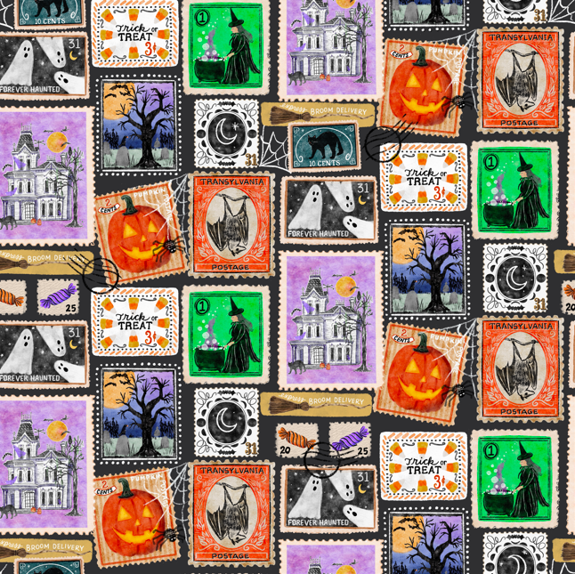 Trick or treat postage - midnight porch