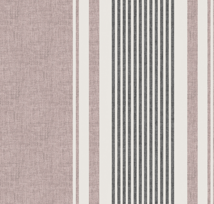 Studio Mauve and Black Charcoal Ticking Stripe