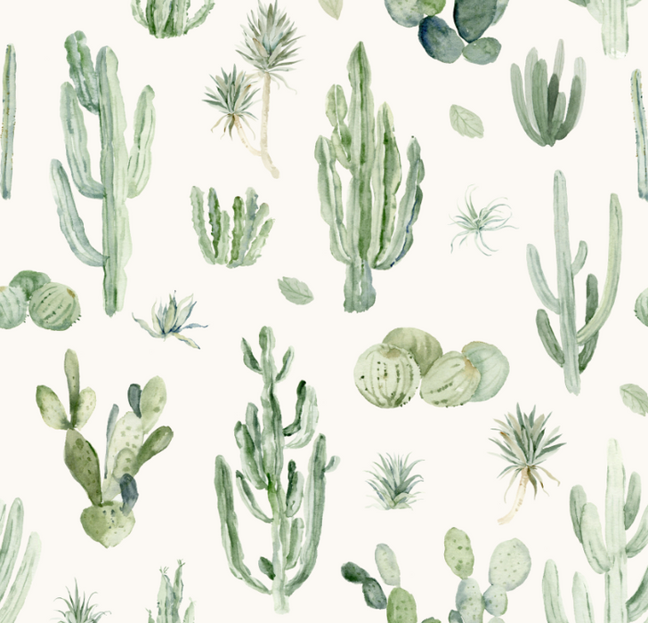 Summer Cactus on Off White