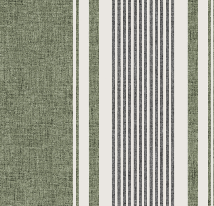 Limed Ash and Charcoal Black Ticking Stripe