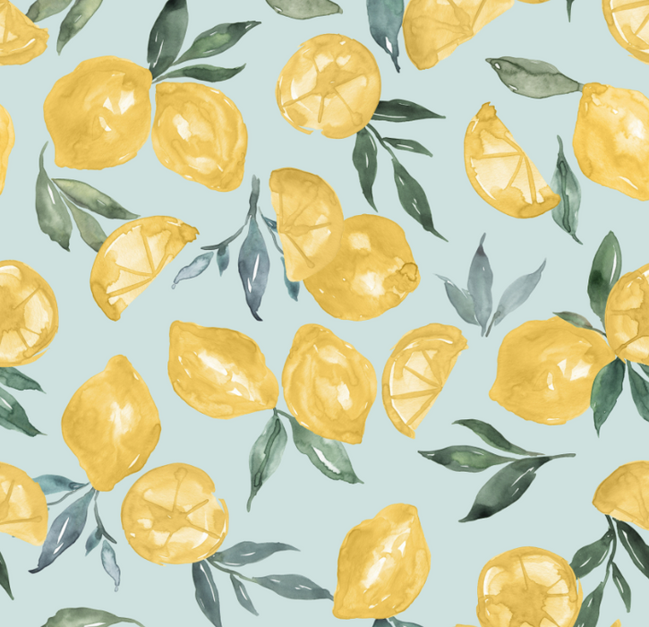 Lemon Citrus Squeeze in Geyser Blue