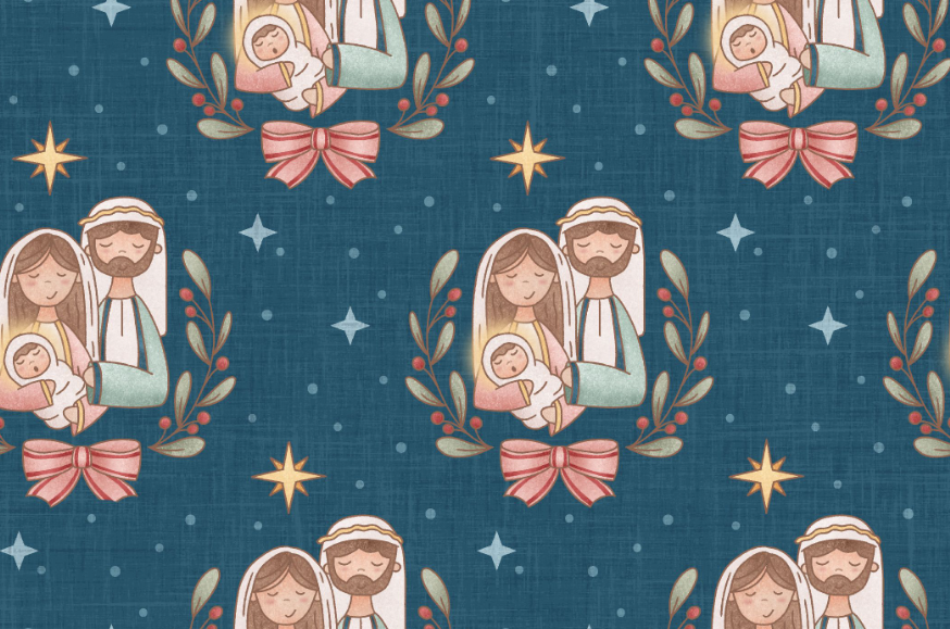 Holy Night Family Navy