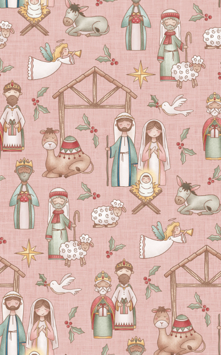 Holy Night Nativity Pink