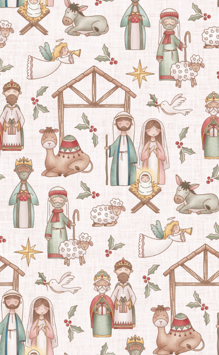 Holy Night Nativity White