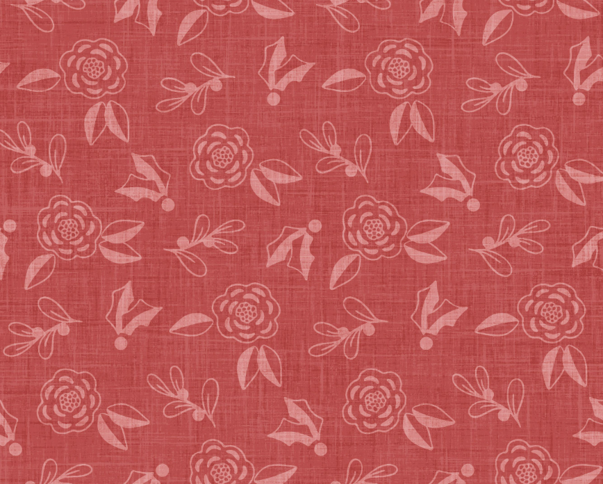 Holy Night Sketch Floral Red