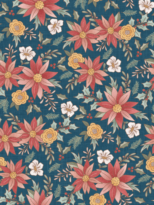 Holy Night Floral Navy