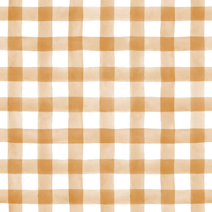 Sandy Orange Watercolor Buffalo Check
