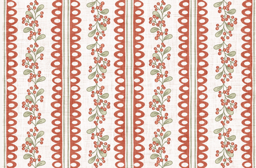 Dear Santa Berries and Lace Multi