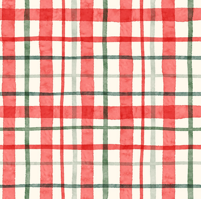 Christmas Watercolor plaid- bright12