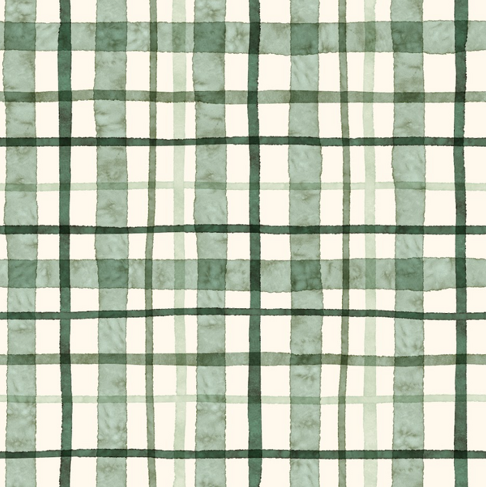 Christmas watercolor plaid- greens12