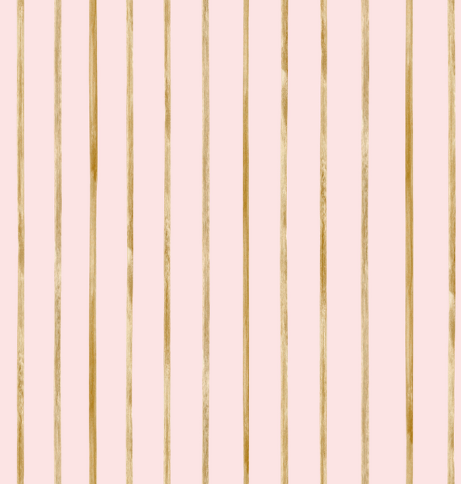 Watercolor Gold Stripes on Blush