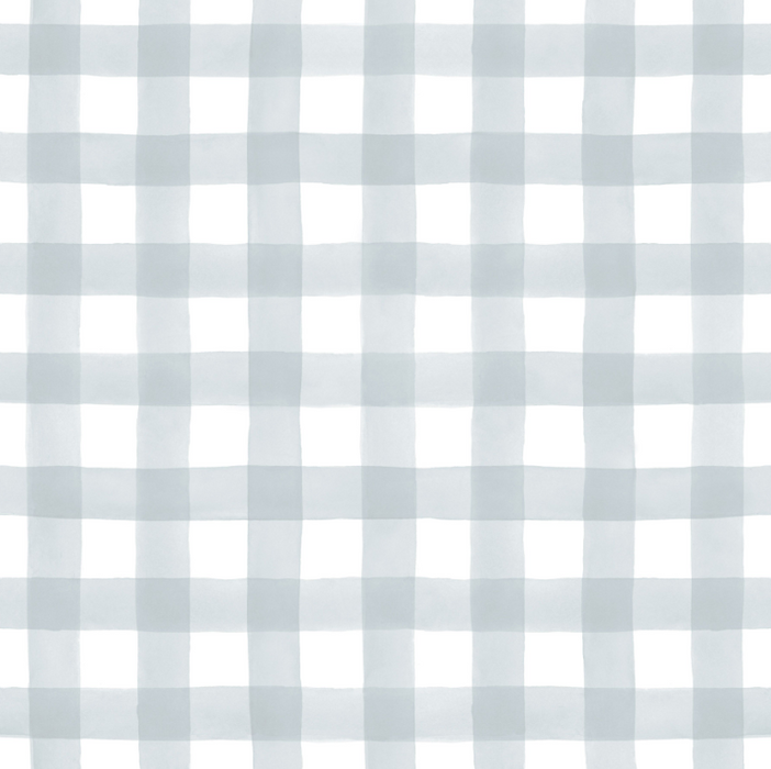 Geyser Pale Blue Watercolor Buffalo Check Plaid