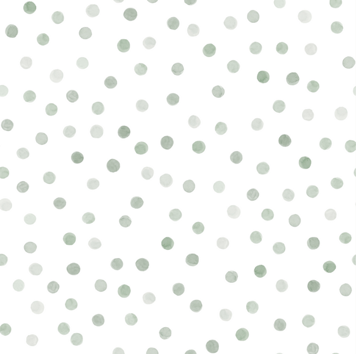 Soft Sage Watercolor Dots