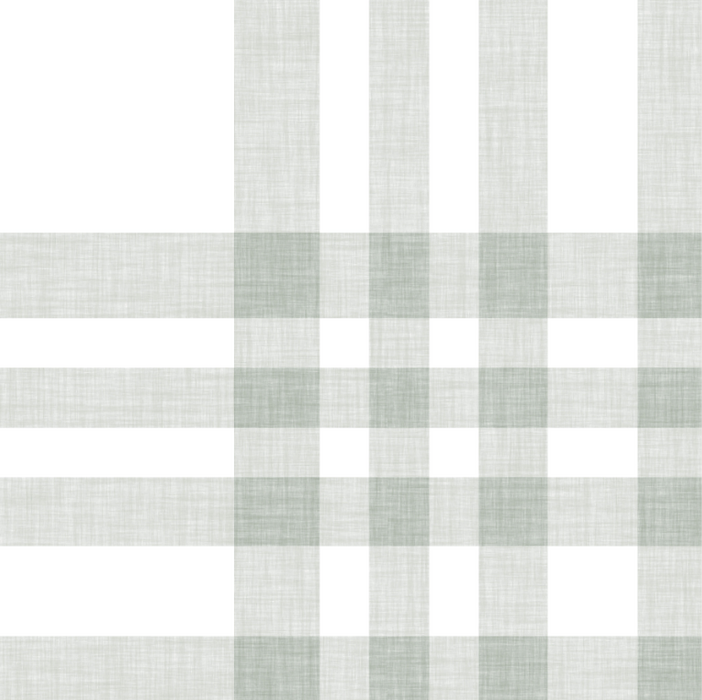 Soft Sage Linen Plaid