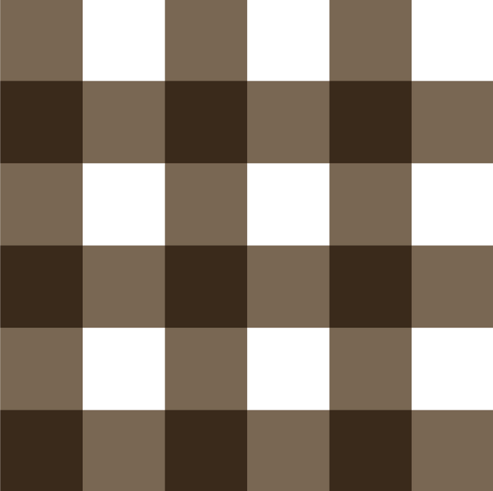 Chocolate Coffee Checkered Gingham