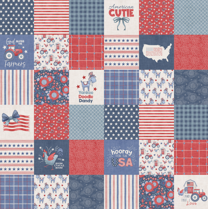 Yankee Doodle Cheater Quilt