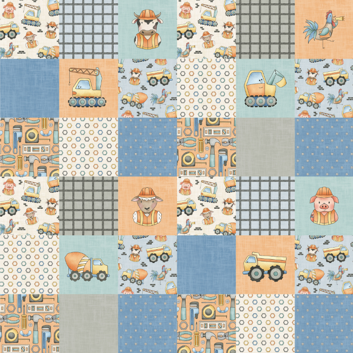 Construction Crew Cheater Quilt